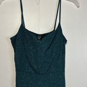 Windsor Sparkly Maxi Dress‎ Women's XL Juniors Teal Sleeveless Formal Party